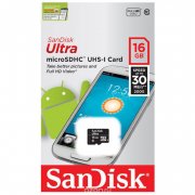   SANDISK 16GB MICROSDHC ULTRA 30MB/S  
