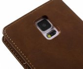 Чехол-книжка для Samsung Galaxy S5 боковой, коричневый