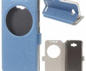 Чехол книжка для ASUS ZenFone MAX ZC550KL синий с окошком