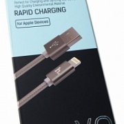 USB кабель для iPhone 5/5S/5SE/6/6S/6Plus/6SPlus/7/7Plus серебристый