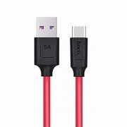 USB кабель для Type-C черный с красным
