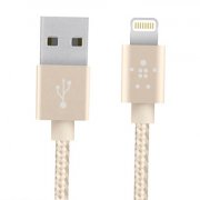 USB Дата-кабель Belkin Apple 8 pin в оплетке (F8J144bt04-GLD) золотой
