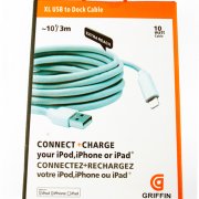 USB Дата-кабель Griffin Apple 8 pin 3 метра iPhone 5/iPad Air/iPad mini