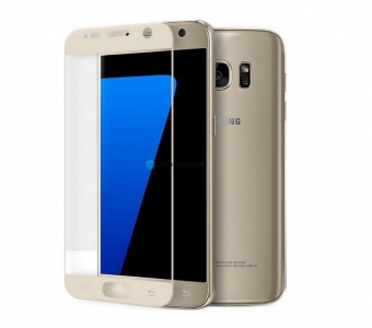 Защитное стекло для Samsung Galaxy J3 (2016), Silk Screen 2.5D, золотой