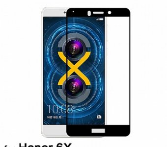 Защитное стекло на Huawei Honor 6X Silk Screen 2.5D черный