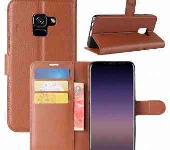 Чехол-Книжка Samsung Galaxy A5 (2018), боковой, коричневый