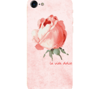 Силиконовый чехол на iPhone 6/6S с дизайном "роза"