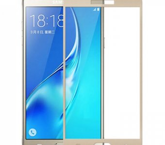 Защитное стекло на Samsung Galaxy J5 Prime/On5 (2016) 3D Fiber, золото