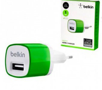 Универсальное зарядное устройство с USB Belkin белый/зеленый